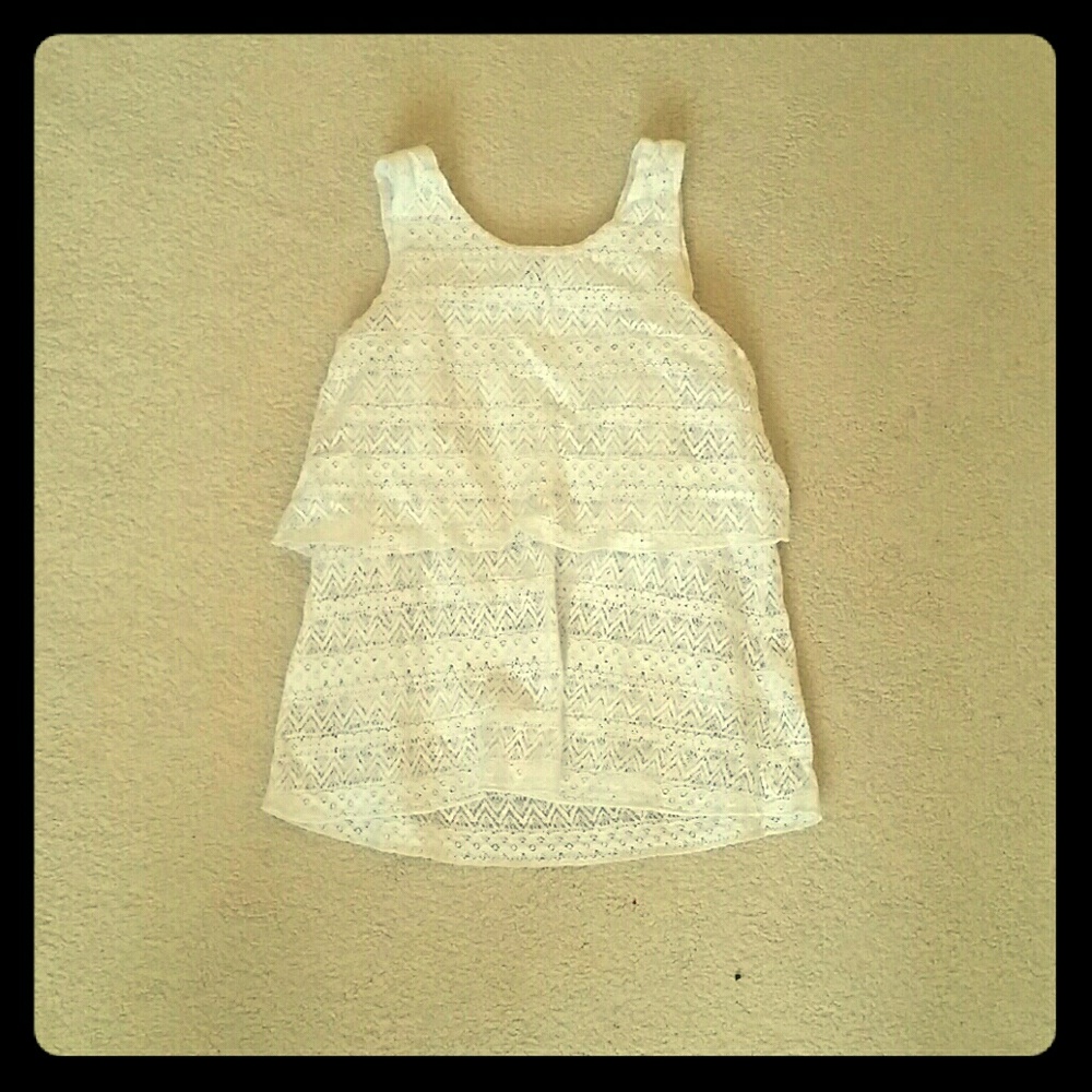 Lace white tank top